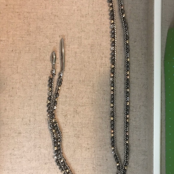 Zoe lariat mixed metal Versatile necklace - Picture 10 of 16